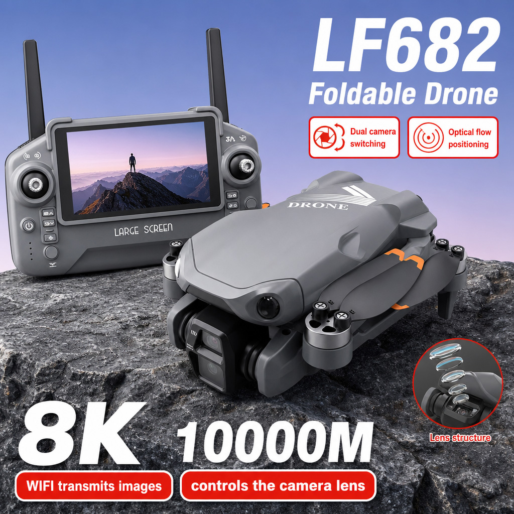 Drone Aéreo LF682 com Câmeras  - Drone Controller Screen avaliação e preço